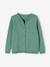 Chaqueta de punto fantasía con pequeñas bolas en relieve, niña VERDE MEDIO LISO 