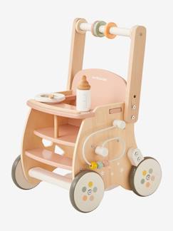 Ecorresponsables-Juguetes-Carrito andador con silla para muñeca de madera FSC®