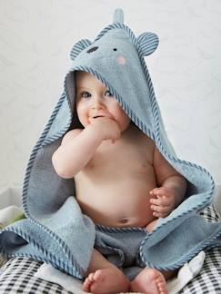 Textil Hogar y Decoración-Ropa de baño-Capas de baño-Capa de baño con capucha bordado animales bebé