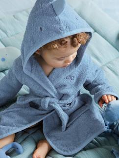 Textil Hogar y Decoración-Ropa de baño-Albornoces-Albornoz para bebé personalizable Pequeño Dinosaurio Oeko-Tex®