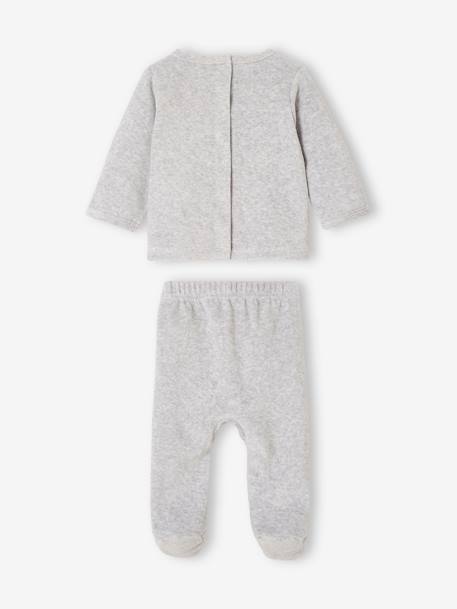 Lote de 2 pijamas de terciopelo con planetas fluorescentes, para bebé niño AZUL OSCURO BICOLOR/MULTICOLOR 
