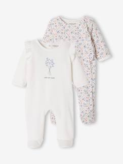 Bebé-Pijamas-Lote de 2 peleles para bebé niña de terciopelo