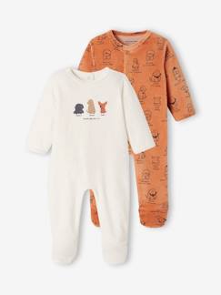 Bebé-Pijamas-Lote de 2 peleles "perros" de terciopelo, bebé niño