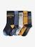 Pack de 5 pares de calcetines para niño BEIGE MEDIO BICOLOR/MULTICOLOR+VERDE OSCURO BICOLOR/MULTICOLO 