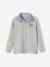 Polo con emblema y cuello chambray, niño AZUL FUERTE LISO CON MOTIVOS+GRIS CLARO JASPEADO+ROJO OSCURO LISO CON MOTIVOS 