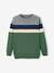 Jersey de punto fino con rayas anchas para niño AZUL OSCURO LISO CON MOTIVOS+BEIGE CLARO LISO CON MOTIVOS+VERDE MEDIO LISO CON MOTIVOS 