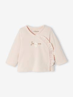 Bebé-Camisetas-Chaqueta cruzada de algodón y elastán, bebé recién nacido