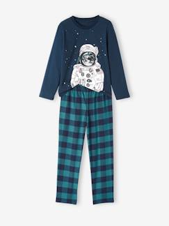 Pijama Espacio con parte de abajo en franela, niño