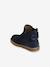 Botines de piel con elásticos para bebé niña AZUL OSCURO LISO CON MOTIVOS+BEIGE OSCURO METALIZADO+MARRON CLARO LISO 