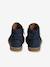 Botines de piel con elásticos para bebé niña AZUL OSCURO LISO CON MOTIVOS+BEIGE OSCURO METALIZADO+MARRON CLARO LISO 