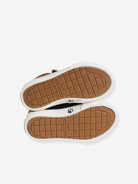 Zapatillas de caña alta para niño especial autonomía AZUL OSCURO LISO CON MOTIVOS 