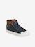 Zapatillas de caña alta para niño especial autonomía AZUL OSCURO LISO CON MOTIVOS 