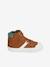Zapatillas de caña alta con cordones y cremalleras, niño MARRON CLARO LISO 