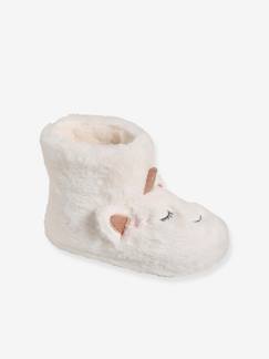 Calzado-Calzado niña (23-38)-Zapatillas de casa estilo peluche unicornios, para niña
