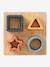 Puzzle de formas de madera y silicona AZUL OSCURO LISO 