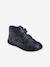 Botines de piel con piezas autoadherentes para niña, especial autonomía AZUL OSCURO LISO+ROSA MEDIO LISO 
