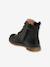 Botines altos con cordones y cremallera de piel, para niña BEIGE MEDIO LISO CON MOTIVOS+NEGRO OSCURO LISO CON MOTIVOS 