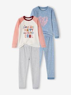 Niña-Pijamas-Pack de 2 pijamas pop, niña