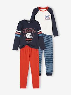 Pijamas y bodies bebé-Lote de 2 pijamas "Fútbol Americano", niño
