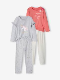 Niña-Pijamas-Lote de 2 pijamas Unicornio, niña