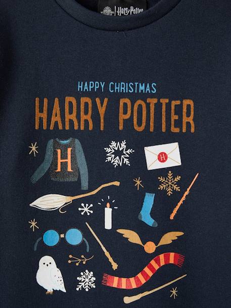 Sudadera Navidad Harry Potter® AZUL OSCURO LISO CON MOTIVOS 