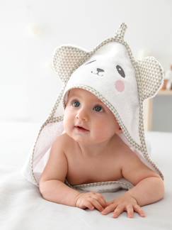 Selección baby shower-Capa de baño con capucha bordado animales bebé