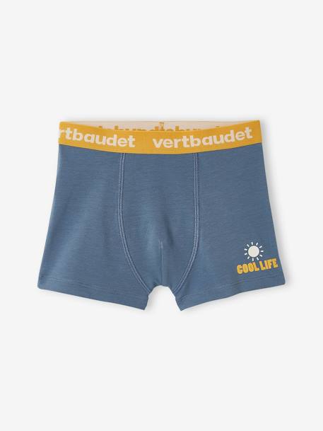 Pack de 5 boxers stretch para niño BEIGE CLARO ESTAMPADO 