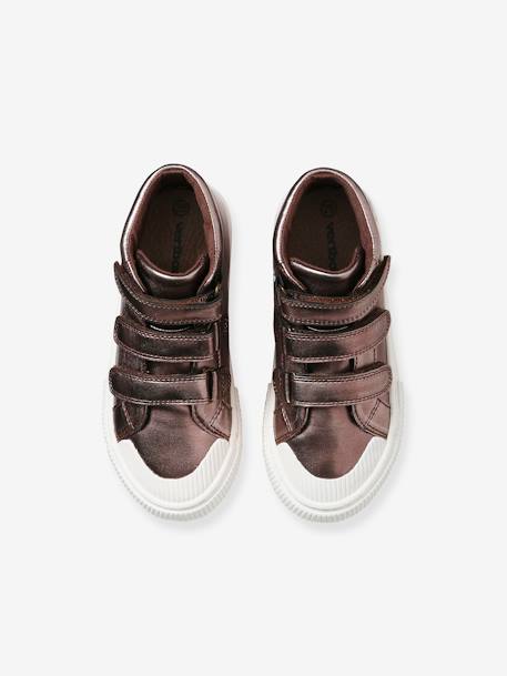 Zapatillas de caña alta con pieza autoadherente, niña AZUL OSCURO METALIZADO+ROSA OSCURO METALIZADO 