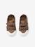 Zapatillas con tira autoadherente bebé niño MARRON MEDIO ESTAMPADO 