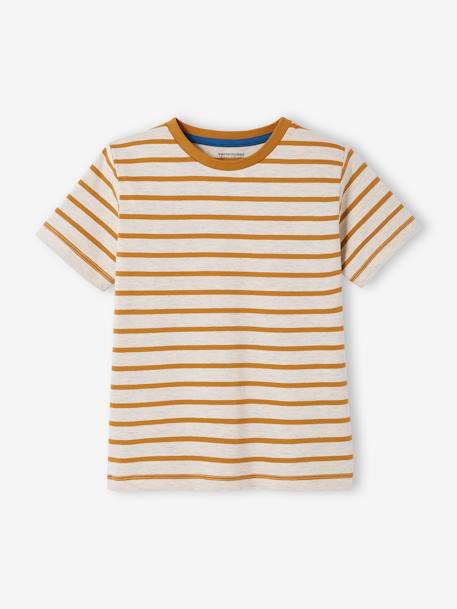 Pack de 3 camisetas surtidas de manga corta, para niño AZUL MEDIO LISO CON MOTIVOS+lote amarillo+lote rojo+lote verde+MARRON MEDIO BICOLOR/MULTICOLO 