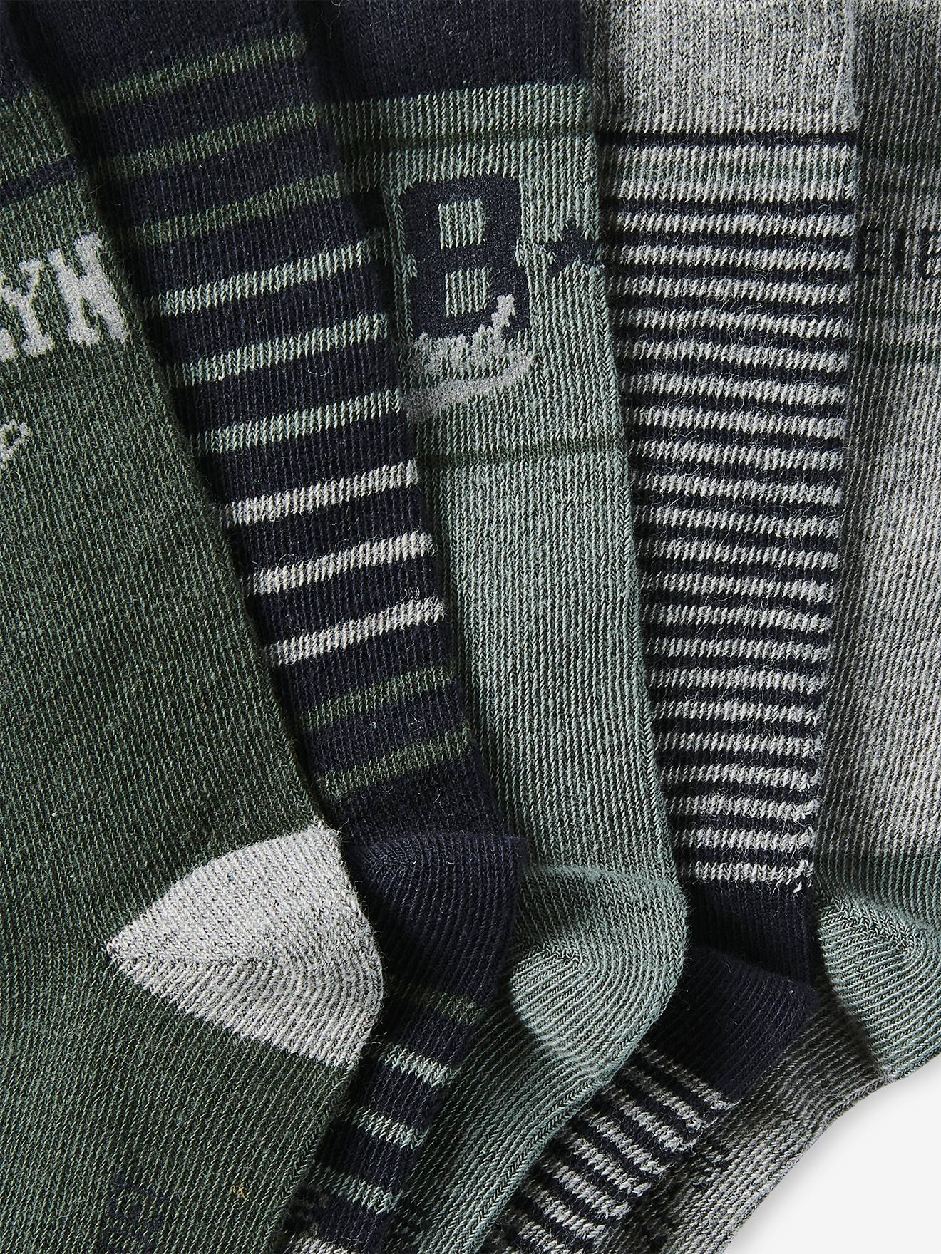 Pack de 5 pares de calcetines para niño verde medio bicolor/multicolor -  Vertbaudet