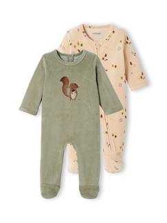 Bebé-Pijamas-Lote de 2 peleles de terciopelo, bebé niño