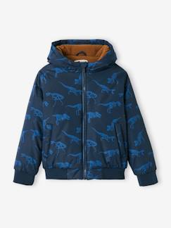 Niño-Abrigos y chaquetas-Abrigos y parkas-Cazadora con capucha Dinosaurios con forro polar, niño