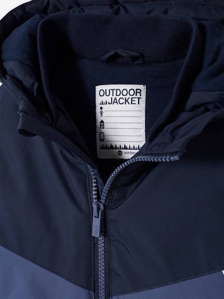 Cazadora cortaviento colorblock, niño AZUL OSCURO LISO CON MOTIVOS+BEIGE OSCURO LISO CON MOTIVOS 