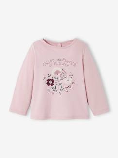 Bebé-Camisetas-Camiseta con flores en relieve