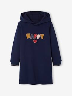 Niña-Vestidos-Vestido de felpa con capucha y detalles fantasía, para niña