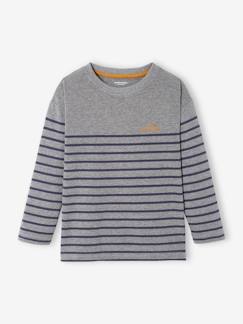 Niño-Camisetas y polos-Camiseta de estilo marinero con motivo en el pecho de terciopelo flocado, para niño