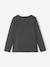 Camiseta con conejo y lacito fantasía, niña GRIS OSCURO LISO CON MOTIVOS 