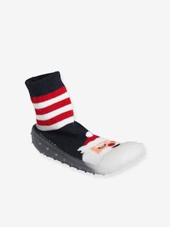 Calzado-Zapatillas de casa infantiles estilo calcetines antideslizantes de Navidad