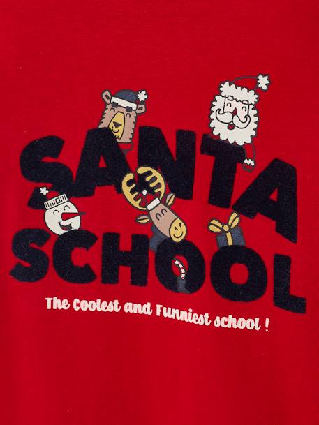 Camiseta navideña con motivo divertido 'Santa school' para niño  