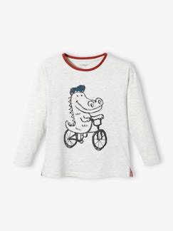 Niño-Ropa deportiva-Camiseta lúdica con motivo cocodrilo, niño
