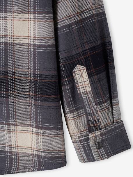 Camisa a cuadros, para niño AZUL OSCURO A CUADROS+MARRON OSCURO A CUADROS+ROJO OSCURO A CUADROS+VERDE MEDIO A CUADROS+VERDE OSCURO A CUADROS 