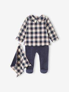 Bebé-Pijamas-Pelele para bebé niño 2 en 1 con doudou a juego