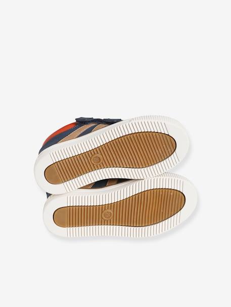 Zapatillas de caña alta con cierre autoadherente, para niño AZUL OSCURO LISO+MARRON MEDIO LISO+NEGRO OSCURO LISO 