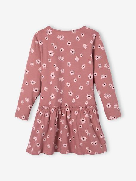 Vestido estampado para niña AZUL OSCURO ESTAMPADO+ROSA MEDIO ESTAMPADO 