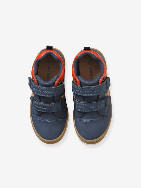 Zapatillas de caña alta con cierre autoadherente, para niño AZUL OSCURO LISO+MARRON MEDIO LISO+NEGRO OSCURO LISO 