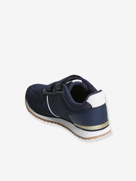 Zapatillas con tiras autoadherentes estilo running, para niña AZUL OSCURO LISO CON MOTIVOS+BLANCO CLARO LISO CON MOTIVOS+ROJO OSCURO LISO 
