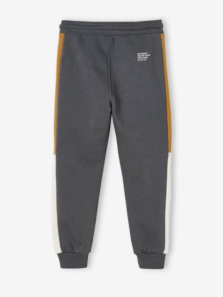 Pantalón deportivo de felpa con bandas bicolores a los lados, para niña azul eléctrico+GRIS MEDIO JASPEADO+GRIS OSCURO LISO CON MOTIVOS+NEGRO OSCURO LISO CON MOTIVOS+verde 