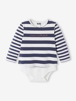 Bebé-Camisetas-Camiseta de estilo marinero body bebé de manga larga