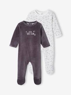 Bebé-Pijamas-Lote de 2 peleles para bebé "corderos" de terciopelo